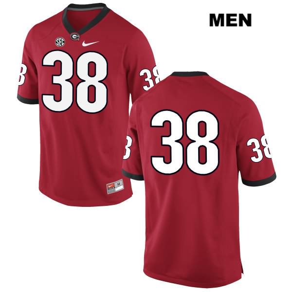 Georgia Bulldogs Men's Brandon McMaster #38 NCAA No Name Authentic Red Nike Stitched College Football Jersey FIJ3156NW